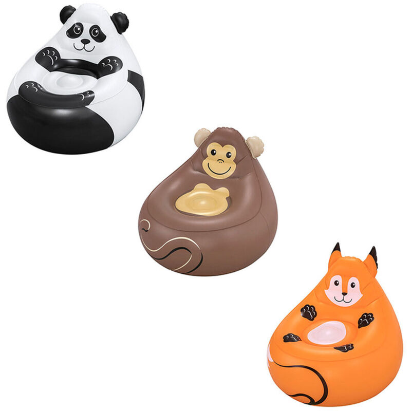 Bestway - Fauteuil Gonflable Géant Animaux 72x72x64 cm +3 Ans Intérieur et Jardin 75116