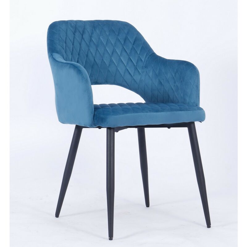 

Sillón HONORIO, metal, tapizado velvet 62 turquesa dark