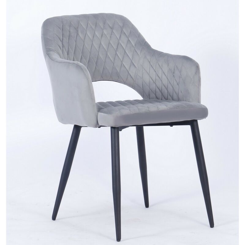 

Sillón HONORIO, metal, tapizado velvet 8 gris