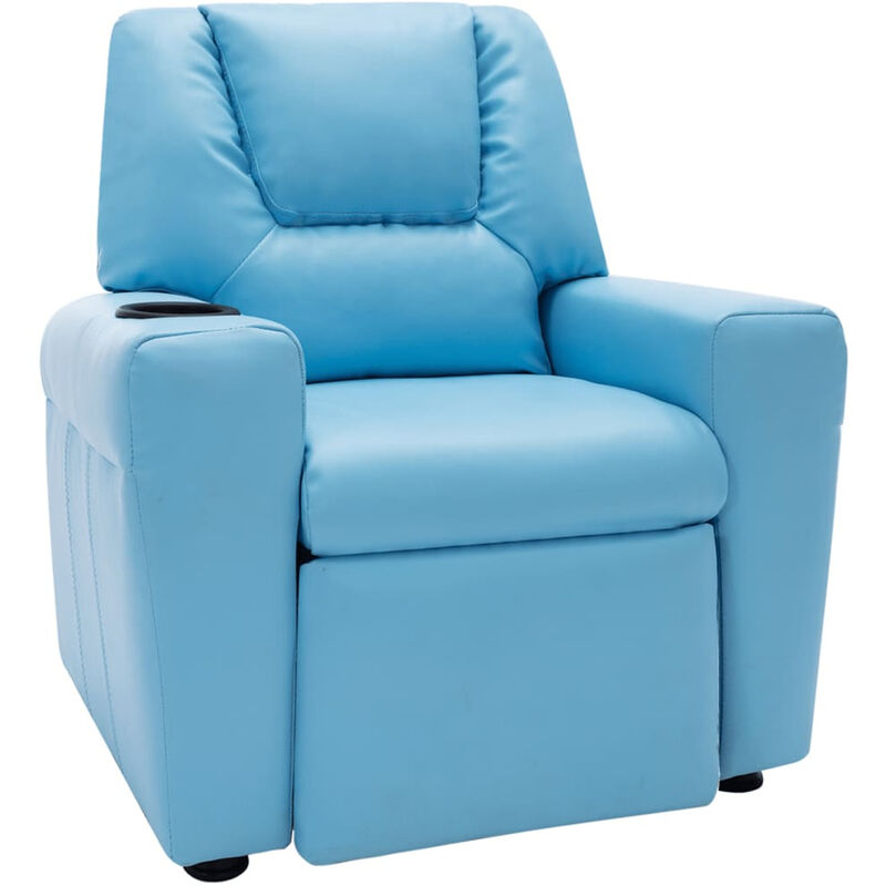 

Sillon infantil reclinable cuero sintetico azul