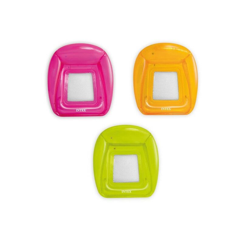 Sillón Hinchable Transparente Con Red Piscina 104X102Cm Colores Surtidos 56802