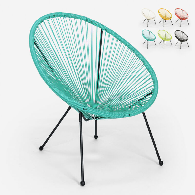 

Sillón interior y silla de jardín speghetti diseño Acapulco moderno Sunflower | Azul Marino
