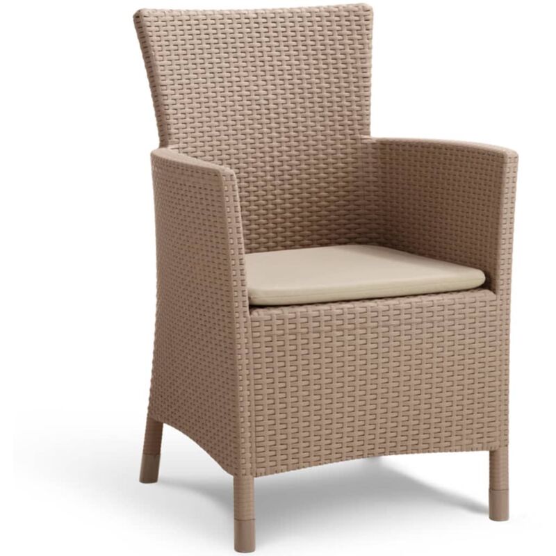 

Silla de comedor de jardín Iowa gris capuchino 215519 - Marrón - Allibert