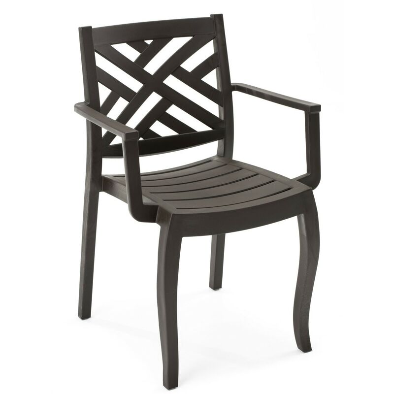 

Sillón JACARANDA, apilable, polipropileno marrón chocolate