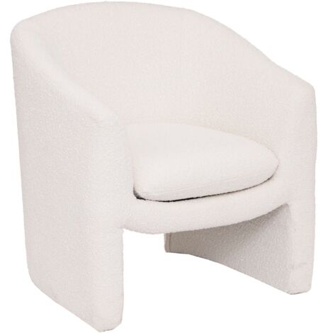 Sillón Kunjo - rizado - blanco - Atmosphera créateur d'intérieur