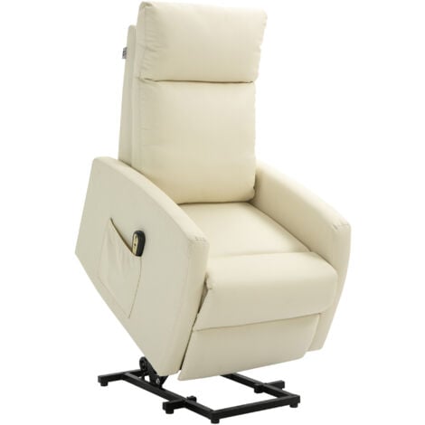 HOMCOM Sillón Levanta Personas Sillón Relax Eléctrico Sillón Elevador Reclinable 145° con Control Remoto Reposapiés para Personas Mayores 67x95x105 cm