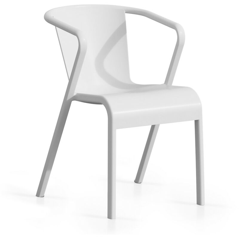 

Sillón LUGO, apilable, polipropileno blanco*