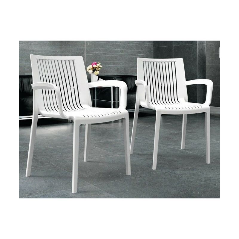 

Sillón MALDIVAS, apilable, polipropileno blanco