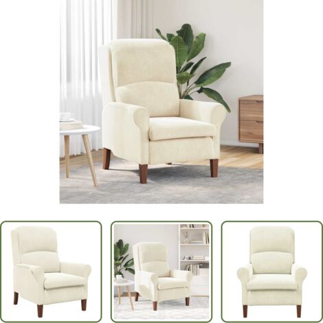 Sillón moderno -  sillón Crema 76 x 94 x 102 cm Terciopelo