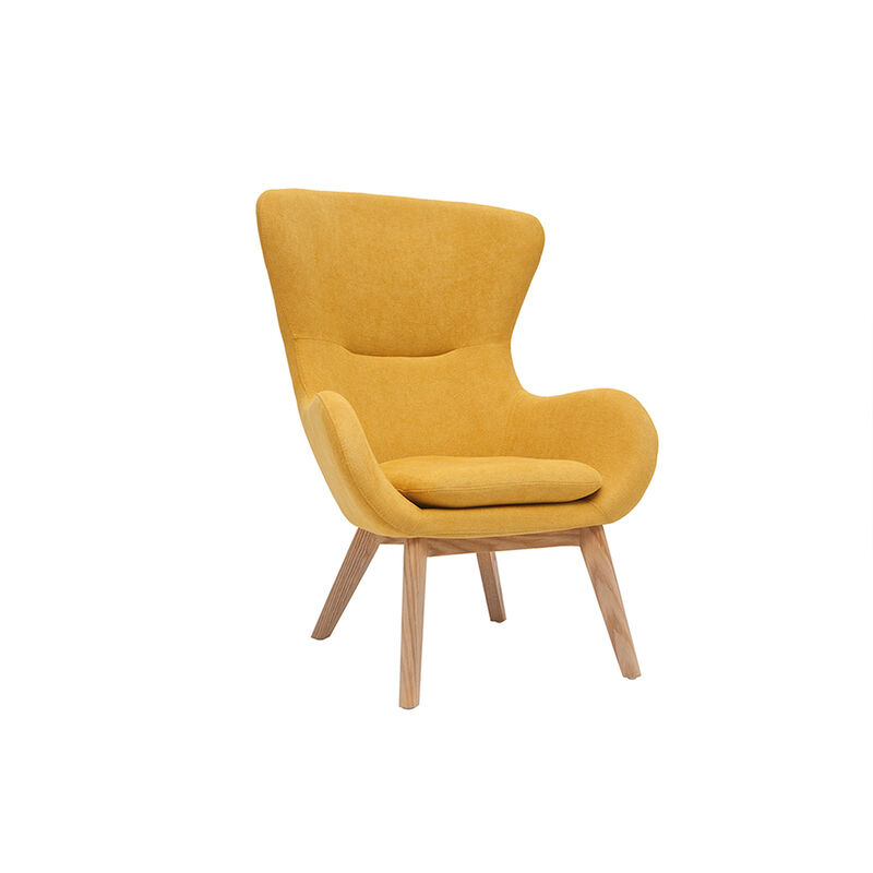 

Sillón nórdico tejido efecto terciopelo y madera ESKUA