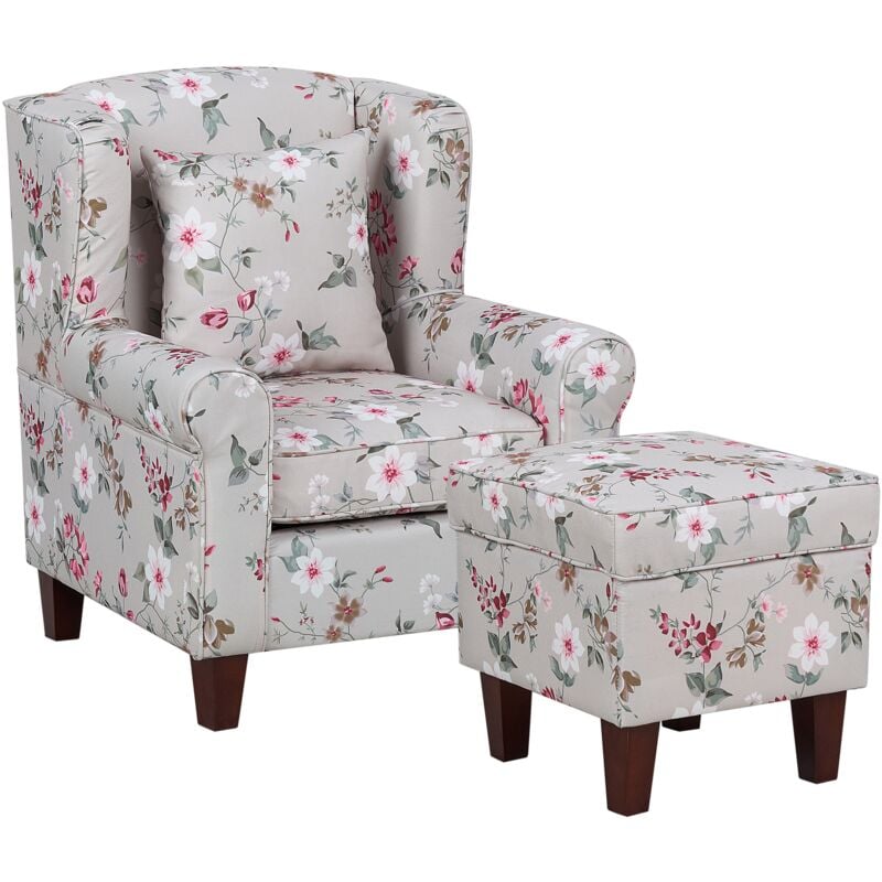 

Sillón crema con reposapiés HAMAR
