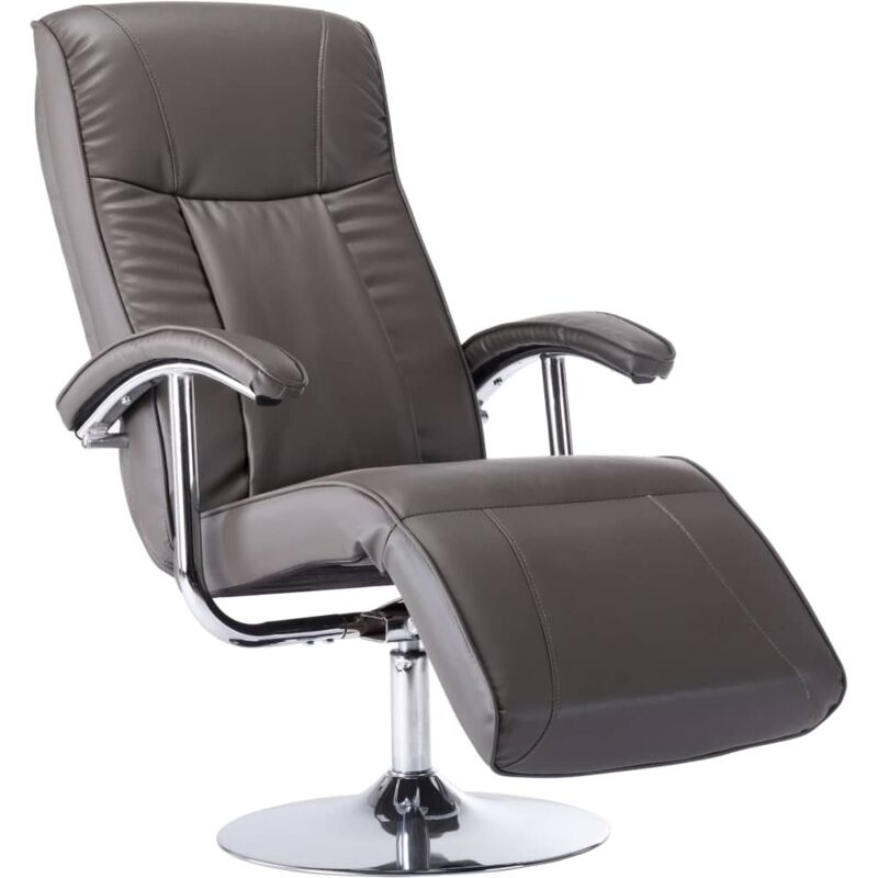 

Sillón para la Televisión de Cuero Sintético Gris - Gris - Vidaxl