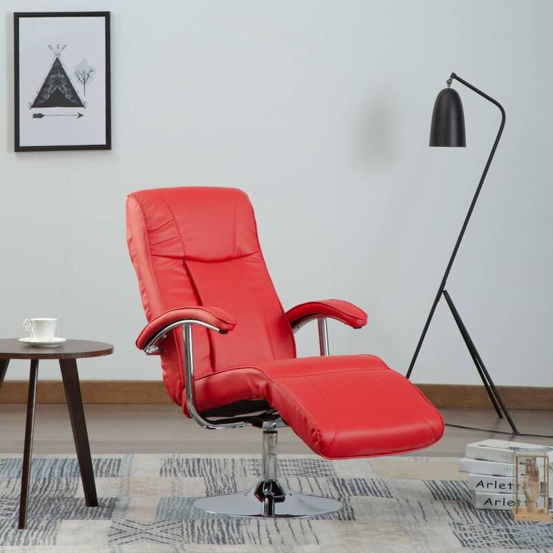 

Happyshopping - Sillon para la television de cuero sintetico rojo