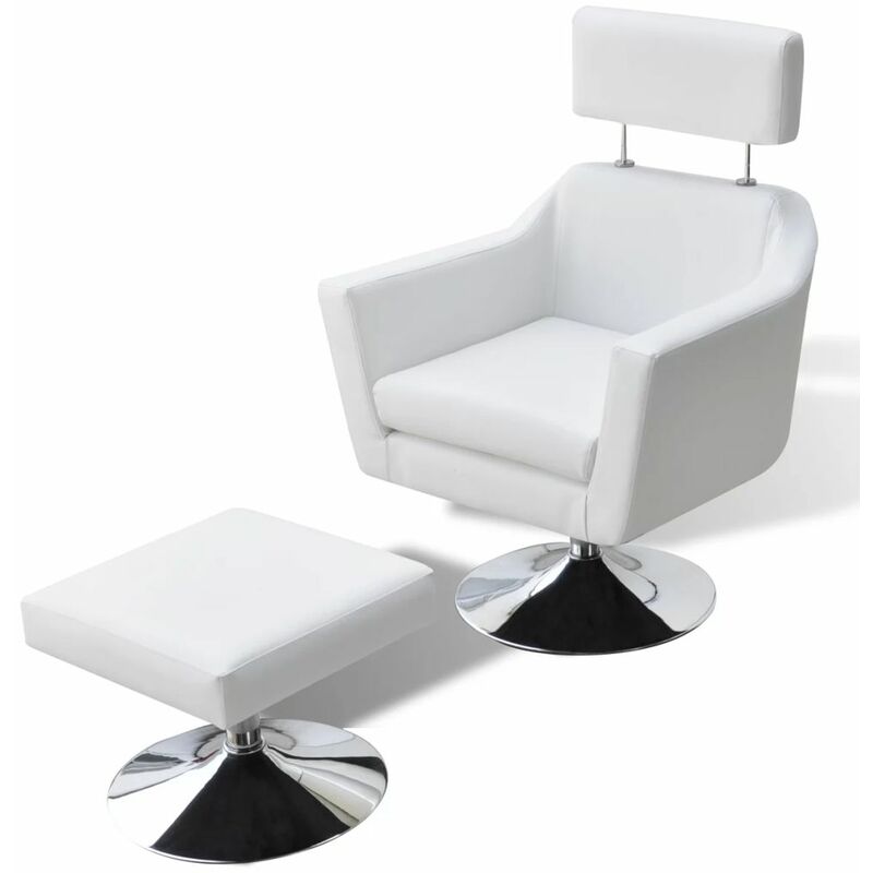 

Happyshopping - Sillon para la TV de cuero sintetico blanco