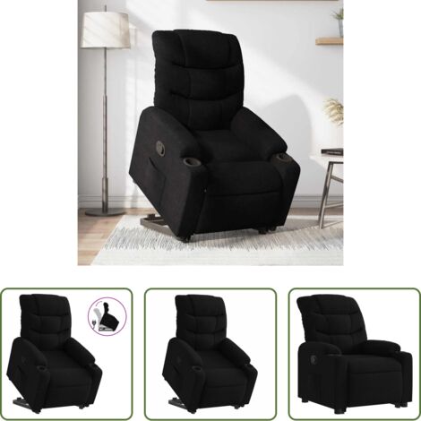 Sillón para personas mayores -  Sillón reclinable elevable tela negro
