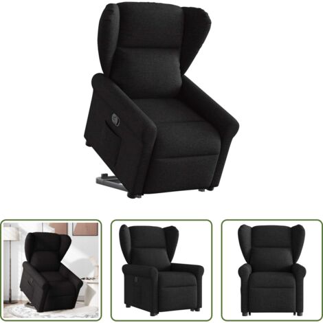 Sillón para personas mayores -  Sillón reclinable elevable tela negro
