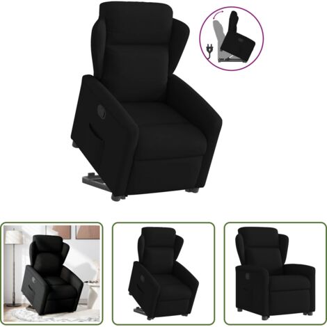 Sillón para personas mayores -  Sillón reclinable elevable tela negro