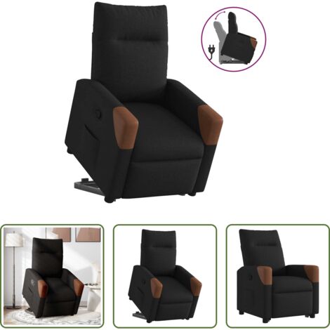 Sillón para personas mayores -  Sillón reclinable elevable tela negro