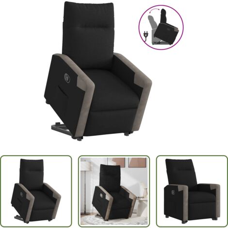Sillón para personas mayores -  Sillón reclinable elevable tela negro
