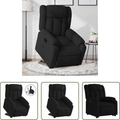 Sillón para personas mayores -  Sillón reclinable elevable tela negro