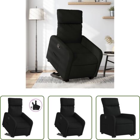 Sillón para personas mayores -  Sillón reclinable elevable tela negro