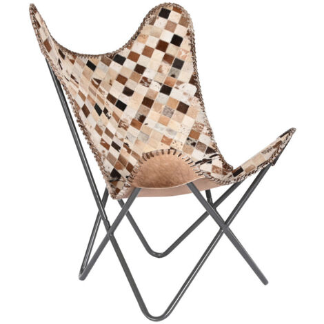 Sillon Piel Hierro 70X70X90 Rombos Camel MB207474