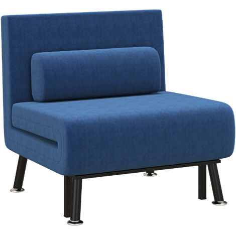 Sillón plegable de 75 x 70 x 75 cm, cama plegable con función cama y respaldo ajustable, ideal para relajarse en casa y en la oficina.