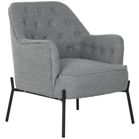 Sillon Poliester Metal 65X73X79,5 Gris