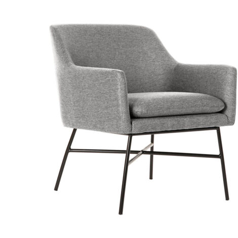 Sillon Poliester Metal 66X62X76,5 Gris Claro