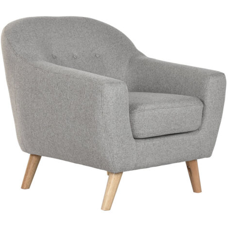 Sillon Poliester Rubberwood 83X80X80 Topo