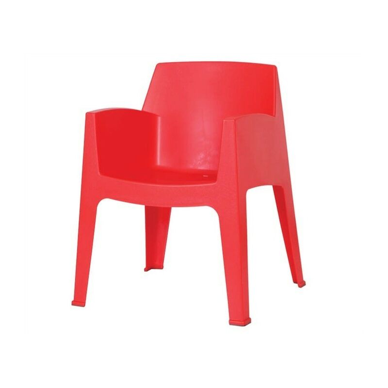 

Sillón POOL, apilable, polipropileno rojo