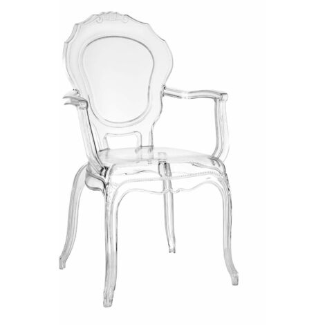 Sillón Queen Transparente Louis Ghost ROYAL