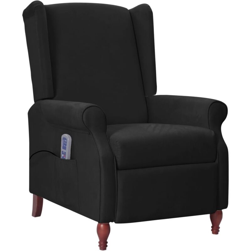 

Sillón de Masaje Reclinable de Tela Negro - Negro - Vidaxl