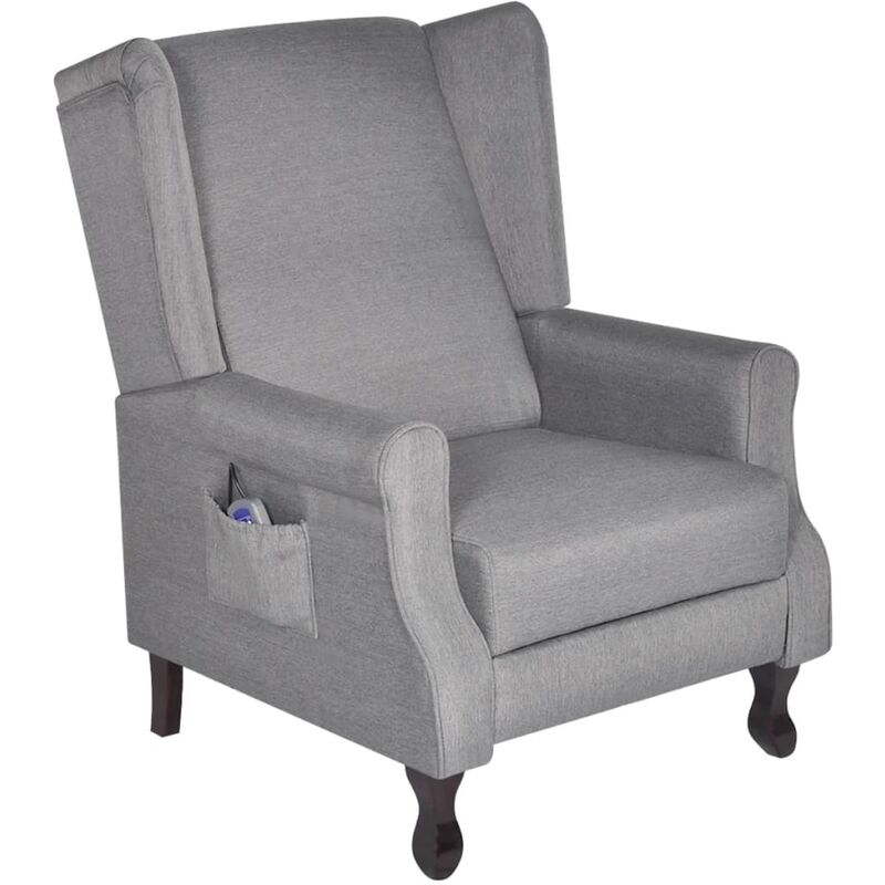 

Sillón de Masaje Reclinable de Tela Gris - Gris - Vidaxl