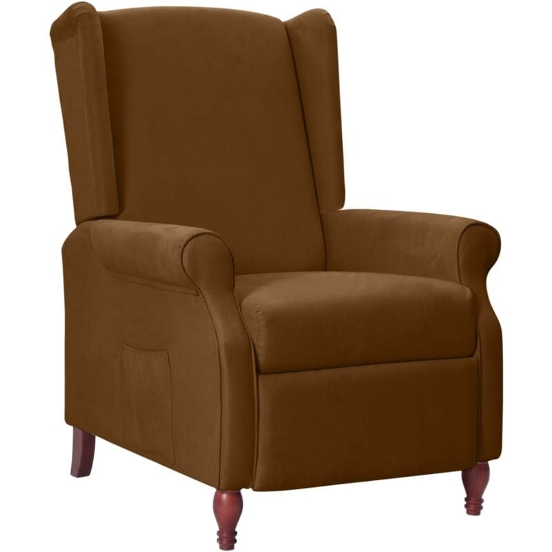 

Sillón Reclinable de Tela Marrón - Marrón - Vidaxl