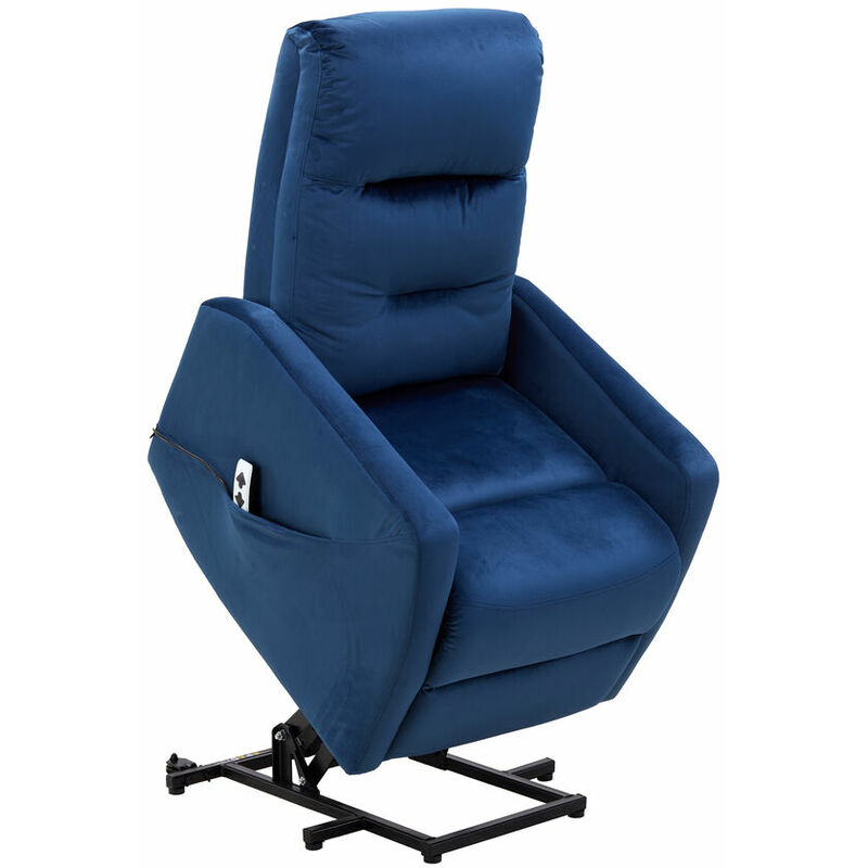 

Sillón Reclinable Astan Hogar Relax Azul Terciopelo