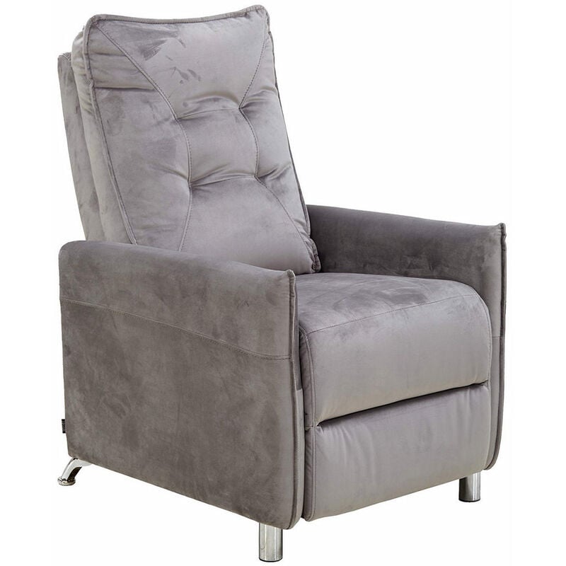 

Sillón Reclinable Astan Hogar Relax Manual Gris Terciopelo