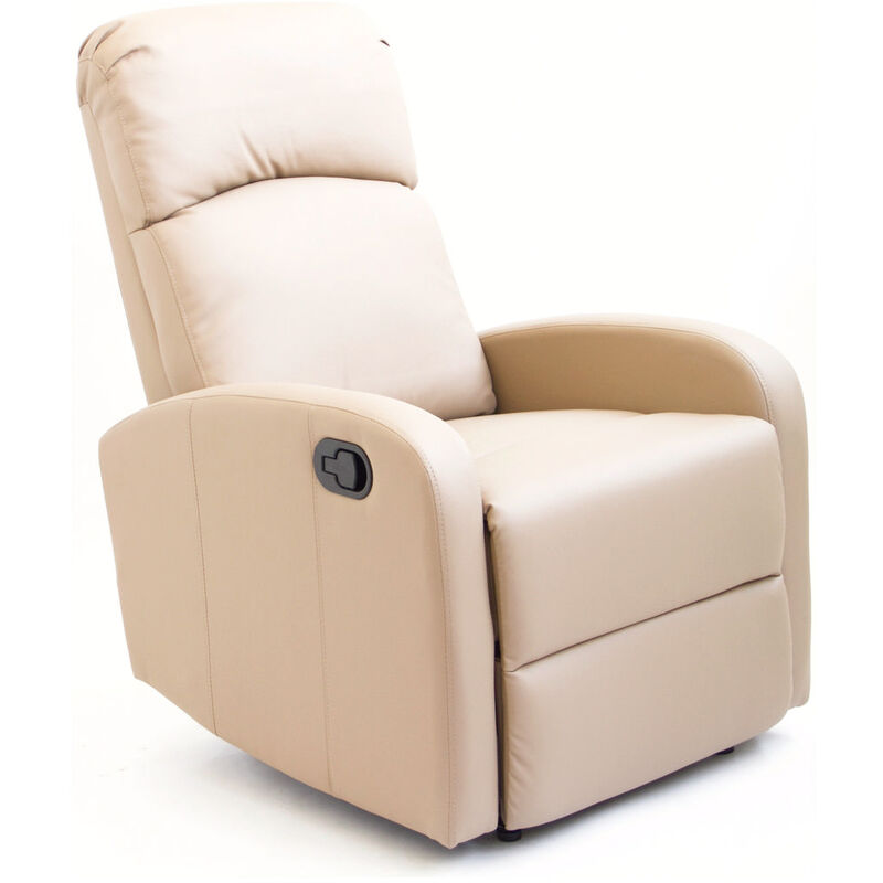

Sillón Reclinable Astan Hogar Relax Manual Marrón claro Piel Sintética