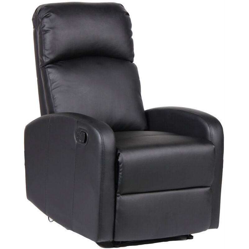 

Sillón Reclinable Astan Hogar Relax Manual Negro Piel Sintética