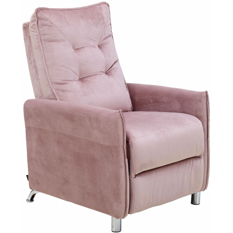 

Sillón Reclinable Astan Hogar Relax Manual Rosa Terciopelo