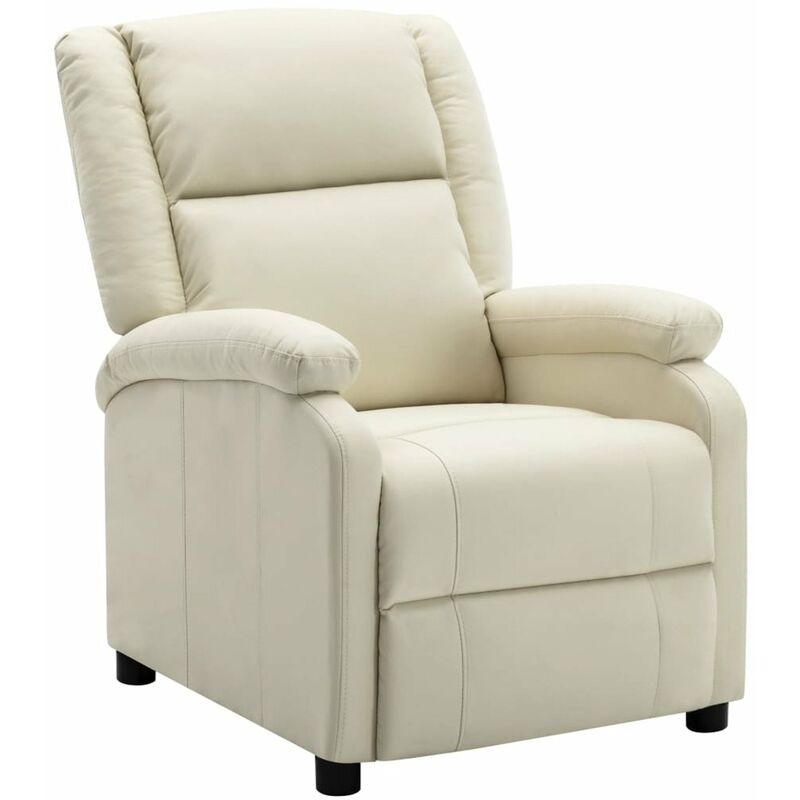 

Happyshopping - Sillon reclinable cuero sintetico blanco