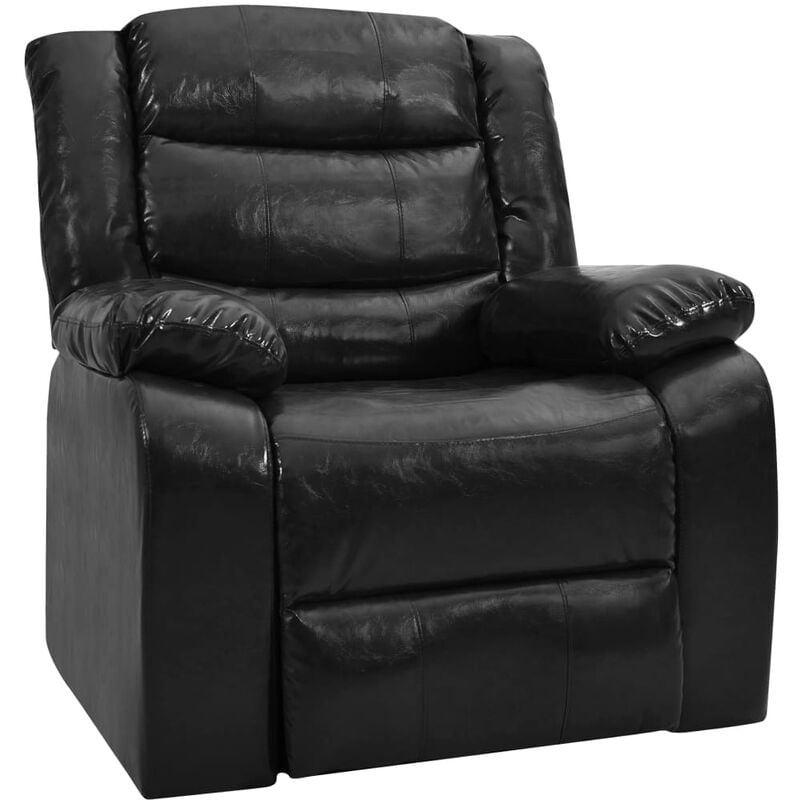 

Sillón reclinable cuero sintético negro