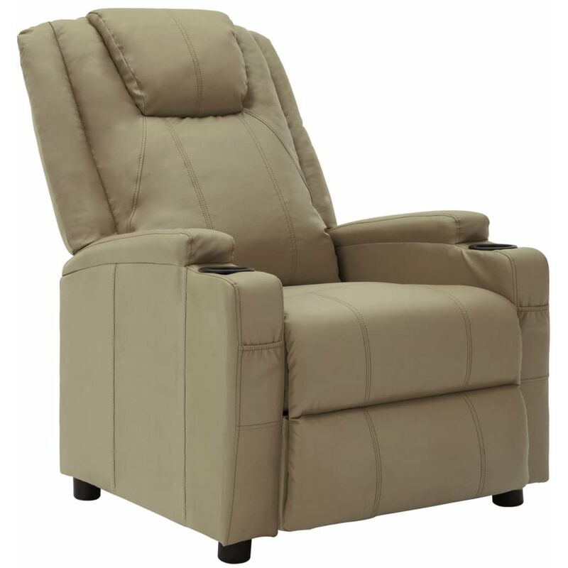 

Happyshopping - Sillon reclinable de cuero sintetico capuchino