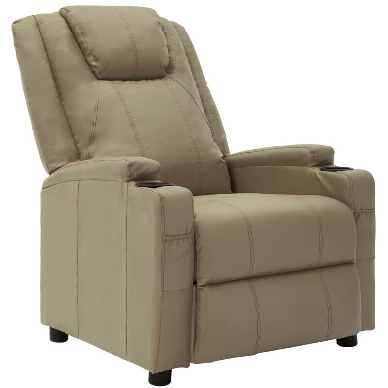 

Sillón reclinable de cuero sintético capuchino