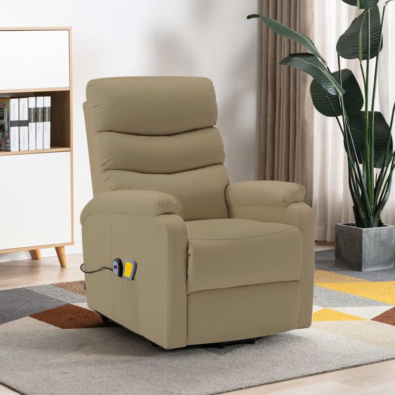

Sillón reclinable de cuero sintético capuchino