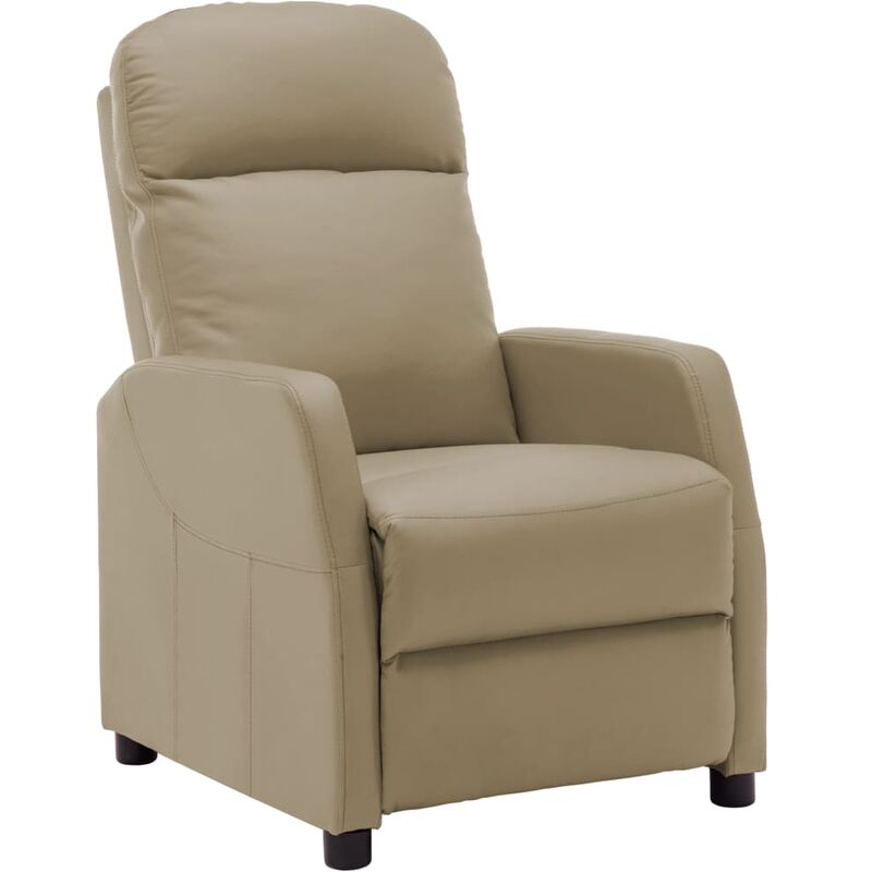 

Sillón reclinable de cuero sintético color capuchino