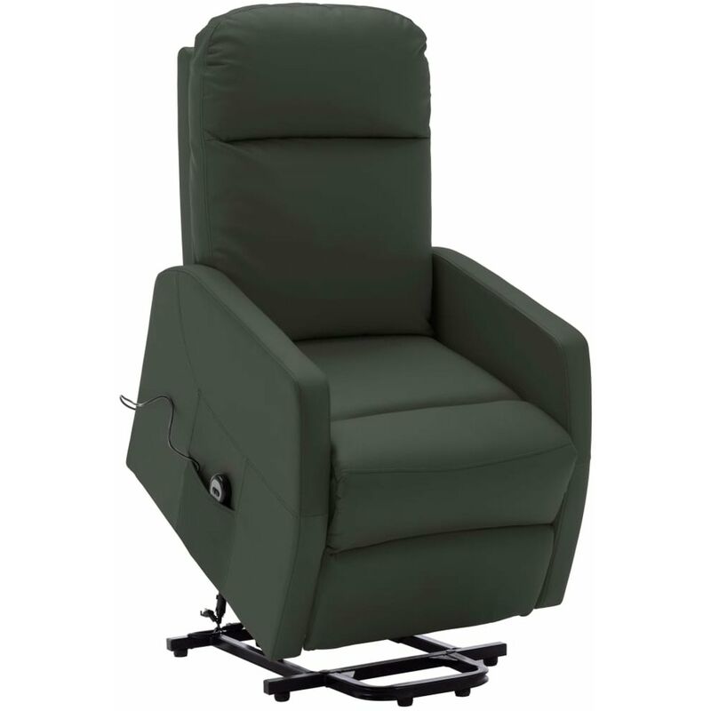 

Happyshopping - Sillon reclinable de cuero sintetico gris antracita