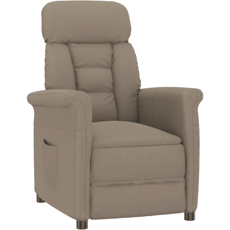 

Sillón Reclinable de Cuero Sintético Gris Taupe - Gris Topo - Vidaxl