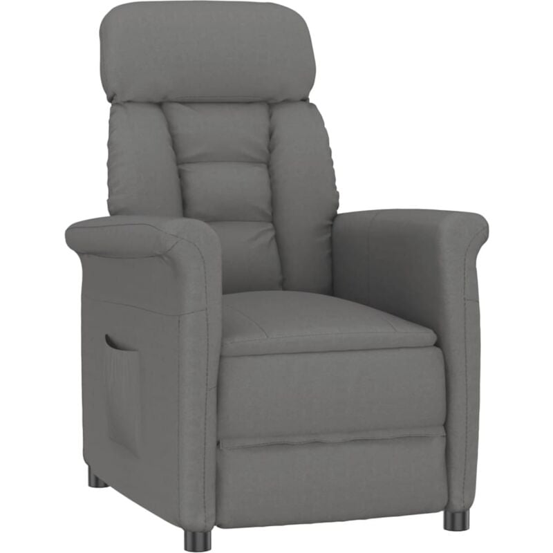 

Sillón Reclinable de Cuero Sintético Gris Oscuro - Gris - Vidaxl