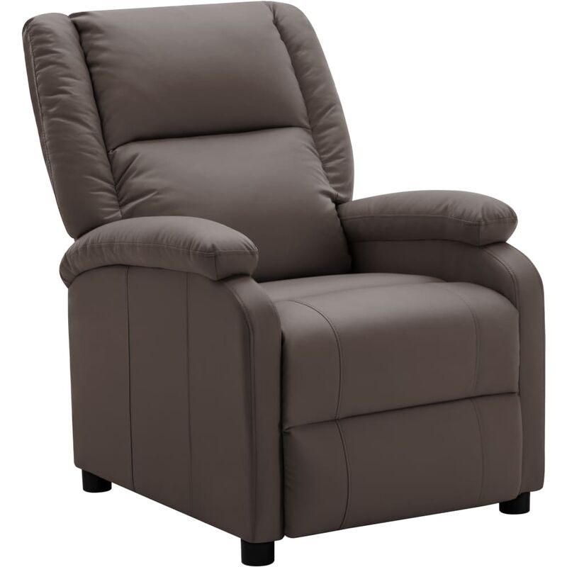 

Sillón reclinable de cuero sintético marrón